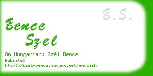bence szel business card